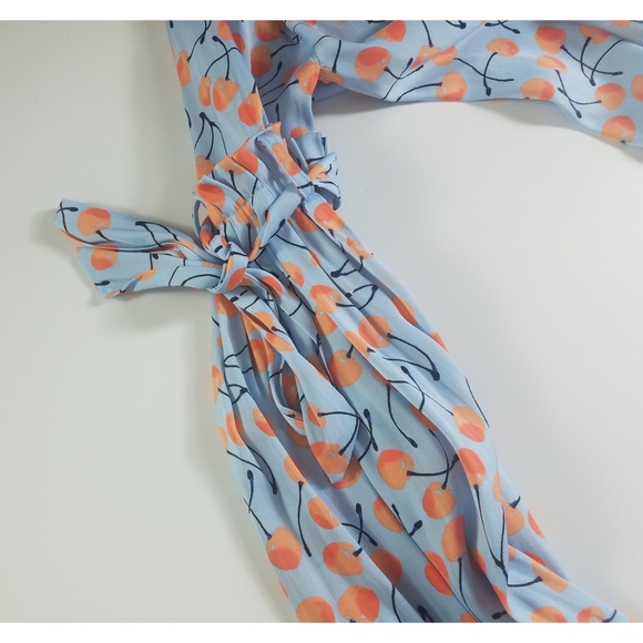 Free People Tie Sleeve V Neck Boho Blouse - Picture 10 of 12